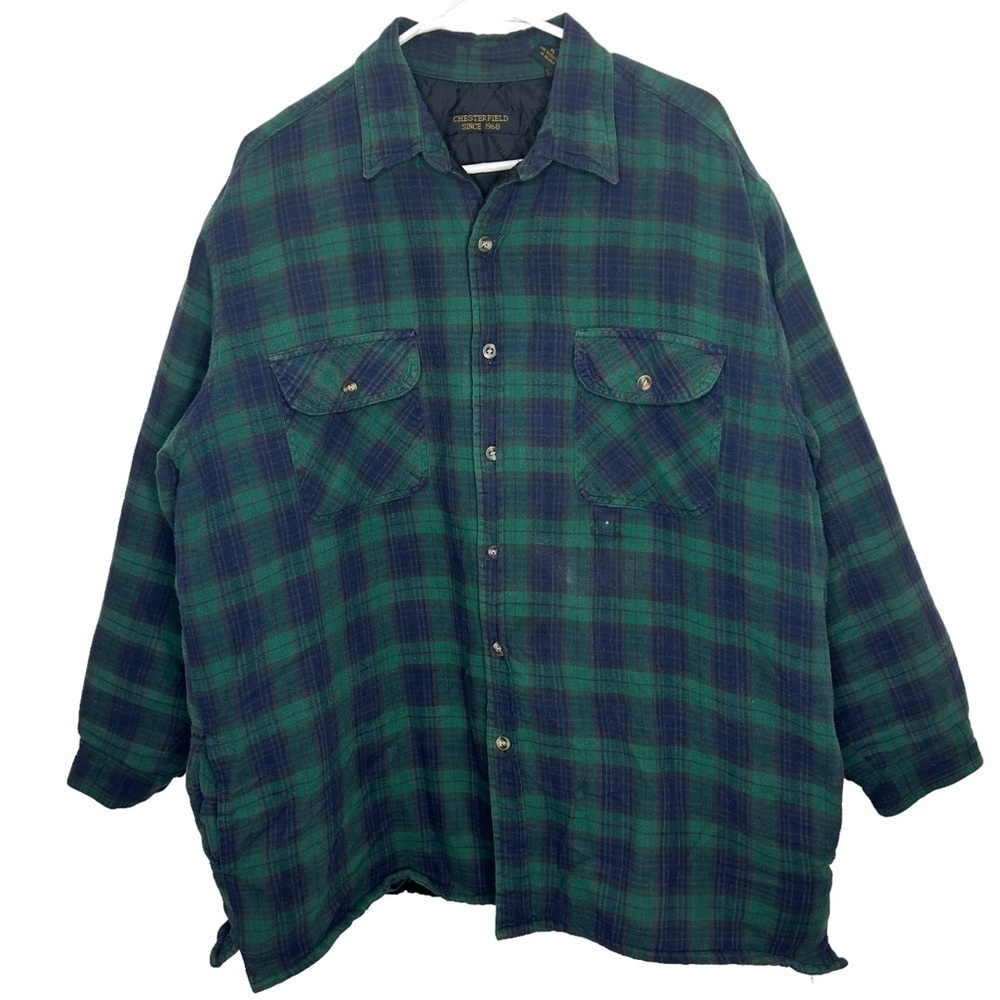 Vintage Chesterfield Plaid Insulated Shirt Jacket